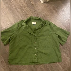 Universal thread/target green button up top